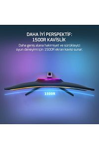 Vivid V80 27 Va Panel Curved Rgb 300Hz 0.5ms 2x Speaker Gaming Monitör (SIFIR ÖLÜ PİKSEL GARANTİLİ) ürün fotoğrafı