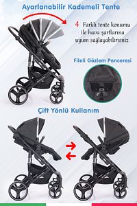 Prego Range Çift Yönlü Portbebeli Bebek Arabası ürün fotoğrafı