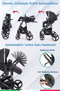 Prego Range Çift Yönlü Portbebeli Bebek Arabası ürün fotoğrafı
