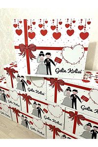 İsim Yazılı Gelin Çeyiz Kolisi (10ADET)büyük Boy Baskıları Net Ve Daha Kalın ürün fotoğrafı