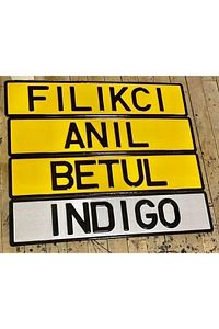 SARI DEKOR PLAKA ürün fotoğrafı