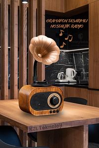 B5 Nostaljik Mini Radyo Gramofon Bluetooth/radyo/usb/sd Speaker B5t ürün fotoğrafı