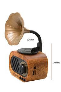 B5 Nostaljik Mini Radyo Gramofon Bluetooth/radyo/usb/sd Speaker B5t ürün fotoğrafı