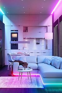 5 Mt Animasyonlu Tak Çalıştır Kumandalı Rgb Şerit Işık Aydınlatma 5 Metre-yapışkan Set Ultra Pixel ürün fotoğrafı