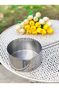 3 Lü Set Paslanmaz Çelik Kaçerola Sütlük Ve Sosluk 12-14-16 Cm ürün fotoğrafı