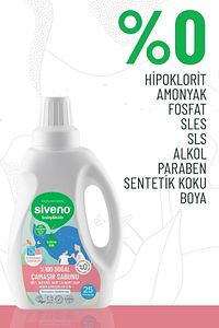 %100 Doğal Bebek Çamaşır Sabunu Kendinden Yumuşatıcılı Bitkisel Deterjan Konsantre Vegan 750 ml ürün fotoğrafı