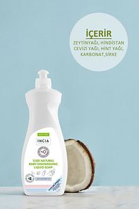 %100 Doğal Bebek Bulaşık Sabunu Bitkisel Emzik Biberon Temizleyici Vegan 500 ml ürün fotoğrafı