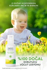 %100 Doğal Koruyucu Vücut Losyonu Sprey Yenidoğan Bebek Çocuk İçin Limon Okaliptus Vegan 100 ml ürün fotoğrafı