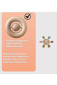 Bebek Diş Kaşıyıcı Halka Dümen (BEJ RENK DİŞLİK) ürün fotoğrafı
