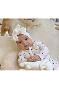 Heart Pattern 3’lü Yenidoğan Kız Bebek Hastane Çıkışı Seti ürün fotoğrafı