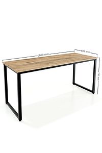 Metal Ayaklı Çalışma Masası - 160cm - Çam ürün fotoğrafı