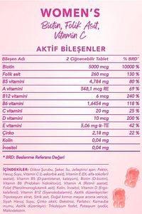 Kadın Saç Vitamini Biotin 5000 Mcg 60 Tablet ürün fotoğrafı
