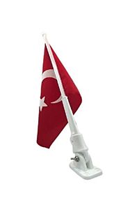 - BAYRAK HEDİYELİ Tekne Bayrak Direği. Plastik Bayrak Direği. Bayrak Dahil. 40cm ürün fotoğrafı