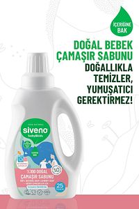 %100 Doğal Bebek Çamaşır Sabunu Kendinden Yumuşatıcılı Bitkisel Deterjan Konsantre Vegan 750 ml ürün fotoğrafı