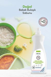 %100 Doğal Bebek Bulaşık Sabunu Bitkisel Emzik Biberon Temizleyici Vegan 500 ml ürün fotoğrafı