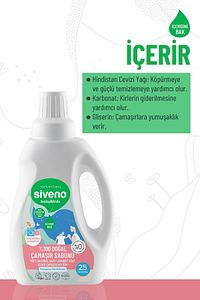 %100 Doğal Bebek Çamaşır Sabunu Kendinden Yumuşatıcılı Bitkisel Deterjan Konsantre Vegan 750 ml ürün fotoğrafı