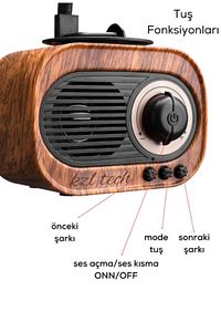 B5 Nostaljik Mini Radyo Gramofon Bluetooth/radyo/usb/sd Speaker B5t ürün fotoğrafı