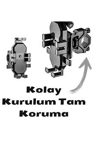 Titreşim Önleyicili Otomatik Tuşlu Motorsiklet Bisiklet ATV Tutacağı Gidon Bağlantılı Telefon Tutucu ürün fotoğrafı