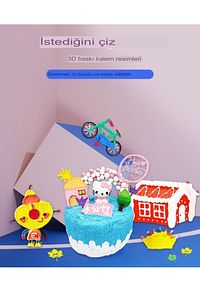 3d Pen Üç Boyutlu Yazıcı Kalem Printer 3 Renk Filament 3D Çizim Kalemi Çizim 3D Yazıcı ürün fotoğrafı