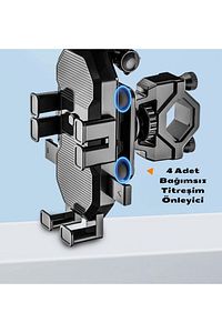 Titreşim Önleyicili Otomatik Tuşlu Motorsiklet Bisiklet ATV Tutacağı Gidon Bağlantılı Telefon Tutucu ürün fotoğrafı