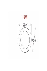 Led Panel Tavan Wc Kiler Ofis Lambası 18 W Armatür Sıva Üstü Tasarruflu Ampül Beyaz Işık Ultralife ürün fotoğrafı
