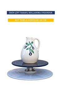 Alüminyum Turnet (Masa Üstü) Çift Taraflı (Antrasit-Beyaz) ürün fotoğrafı
