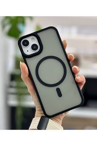 Iphone 13 - 14 Uyumlu Mat Magsafe Özellikli Şeffaf Kılıf ürün fotoğrafı