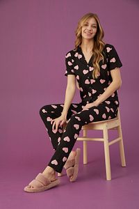 Pamuklu Düğmeli Pijama Takım ürün fotoğrafı