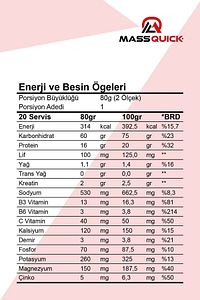 3200gr Mass Gainer Çikolata Aromalı Karbonhidrat Tozu 40 Servis ürün fotoğrafı