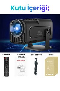 Taşınabilir Sinema Dizi Film Projeksiyon 1080P/2K/4K Ev Sineması Dahili Android 11, WiFi & Bluetooth ürün fotoğrafı