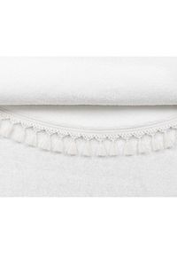 Vl Yuvarlak Comfort Ponpon Saçaklı Peluş Halı Beyaz ürün fotoğrafı