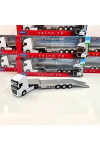 Volvo FH Taşıyıcı Tır 1/64 Ölçek Welly Diecast Metal Model Araba Metal Tır ürün fotoğrafı