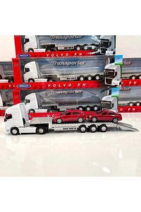 Volvo FH Taşıyıcı Tır 1/64 Ölçek Welly Diecast Metal Model Araba Metal Tır ürün fotoğrafı