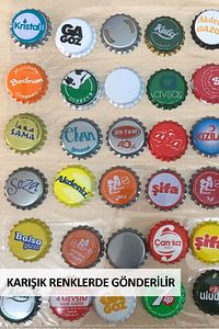 Şişe Kapatma Aleti 1.sınıf Soda Gazoz Kapağı Kapama Makinası 500 Adet Kapak ürün fotoğrafı