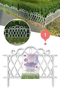 Dekoratif Ferforje Bahçe Çiti Plastik Çit  Peyzaj Koruma Panel Çit 1 Adet 50cm Beyaz ürün fotoğrafı