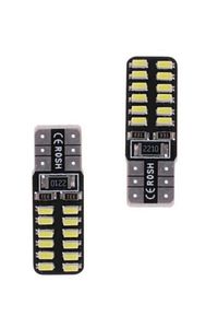 T10 Dipsiz W5w Canbus 3030 6 Ledli Beyaz Park Plaka Ampülü (2 ADET) T10 Canbus Kargolu ürün fotoğrafı