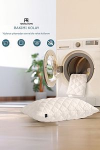 | %100 Pamuk 4 Adet Kapitoneli Yastık Alezi Koruyucu | Koruyucu Yastık Kılıfı | 50 X 70 Cm | ürün fotoğrafı