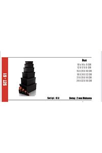 Hediye Kutusu Siyah 6 Lı Set ürün fotoğrafı