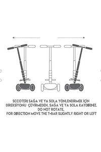 Cool Wheels Twist Led Işıklı 3 Tekerlekli Yükseklik Ayarlı PEMBE Scooter ürün fotoğrafı