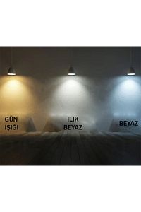 Ece 5 Watt 3 Renk Led Spot Led Panel Spot Siyah Kasa 3 Modlu Beyaz-günışığı-sıcak Beyaz 3ü1arada ürün fotoğrafı