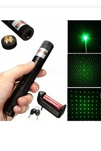 Green Laser Pointer Şarjlı Güçlü Yeşil Lazer Metal Kasa ürün fotoğrafı