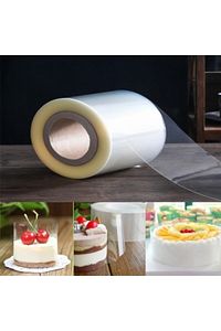 Şeffaf Desensiz Pasta Yan Dekor Film Jelatin-krema Tutucu Transfer Jelatin 9 Cm - 25 Mt ürün fotoğrafı