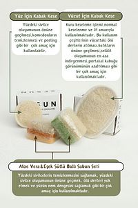 Premium Doğal Kabak Lifli Sabun Seti Doğal Kabak Lifi Banyo Kesesi Ve Kabak Lifli Yüz Kesesi ürün fotoğrafı