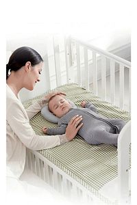Bebek Kafa Yastığı Bej Bebek Kafa Yastığı, Düz Kafa Yastık, Bebek Yastığı, Organik Pamuk Kumaş ürün fotoğrafı
