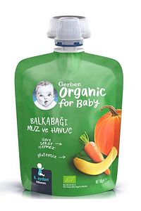 Organik Muzlu Ve Havuçlu Balkabağı Püresi 90 gr ürün fotoğrafı