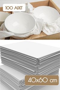 2 Adet Koli Bantı+100 Adet Tabak Bardak Ambalajlama Taşınma Paketleme Kağıdı ürün fotoğrafı