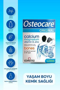 Kalsiyum,Magnezyum, Çinko, D vitamini İçeren Kemik Sağlığı Vitamini 90 Tablet ürün fotoğrafı