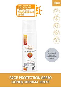 Face Protection Cream Spf 50+ | Nemlendirici Yüz Güneş Kremi | Suya Dayanıklı | 50 ml ürün fotoğrafı