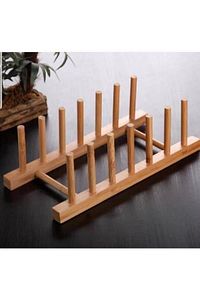 Bambu Tabaklık Ahşap Tabak Standı ürün fotoğrafı