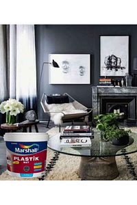 Plastik Mat Antrasit Gri Su Bazlı Iç Duvar Boyası 2.5lt=4kg-silinebilir-uygulaması Kolay ürün fotoğrafı